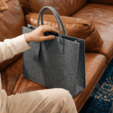 FELTY BAG Grey | Premium 3mm Felt Tote with Structured Design - Image 2